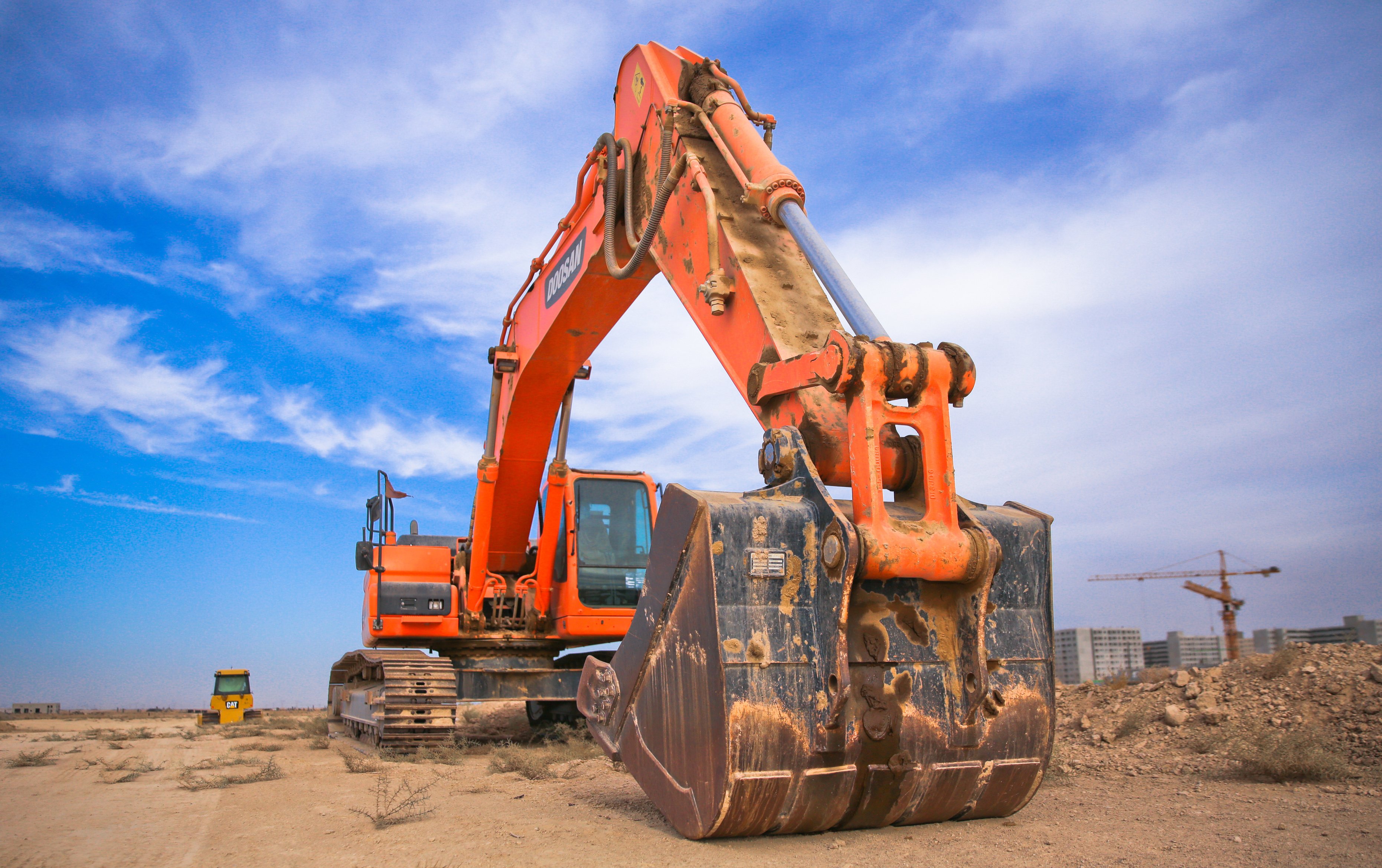 Excavator Machine at A Construction Site